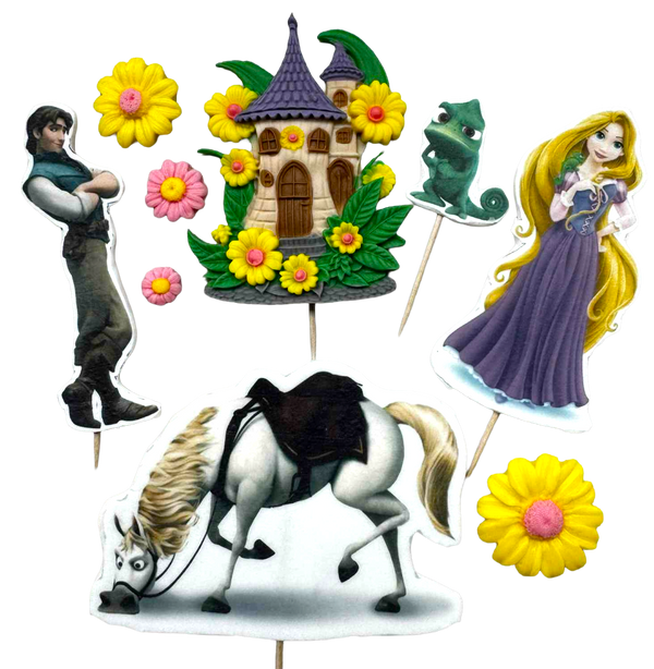 Set 9 decoratiuni comestibile, Rapunzel