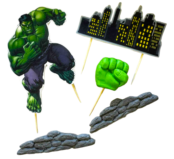 Set 5 decoratiuni comestibile, Hulk