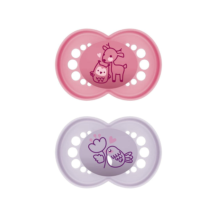 Suzetă MAM Original | Suzetă din latex | 0-6 luni | Suzetă pentru bebeluși potrivită pentru alăptare | Recomandată de moașe | Rezistent la mușcături | Latex de cauciuc natural | Oaie/Iepure | Pachet de 2