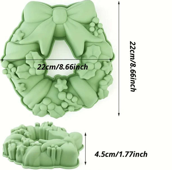 Formă de silicon pentru tort, Coronita de Crăciun