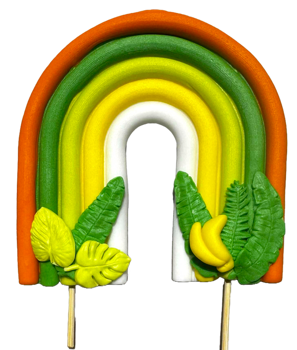 Decoratiune comestibila, Curcubeu safari Decoratiuni din Pasta de Zahar Nati Shop