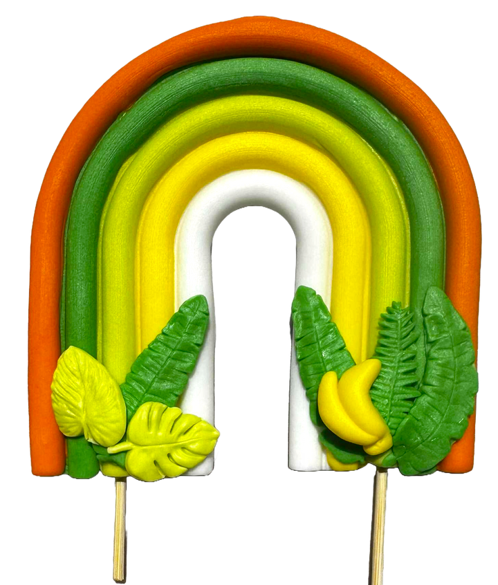 Decoratiune comestibila, Curcubeu safari Decoratiuni din Pasta de Zahar Nati Shop