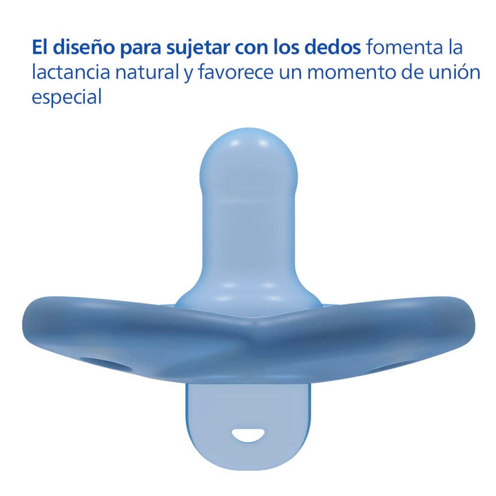 Philips AVENT Soothie – suzetă fără BPA pentru bebeluși cu vârsta cuprinsă între 0 și 6 luni, albastră/albastru deschis (model SCF099/21)
