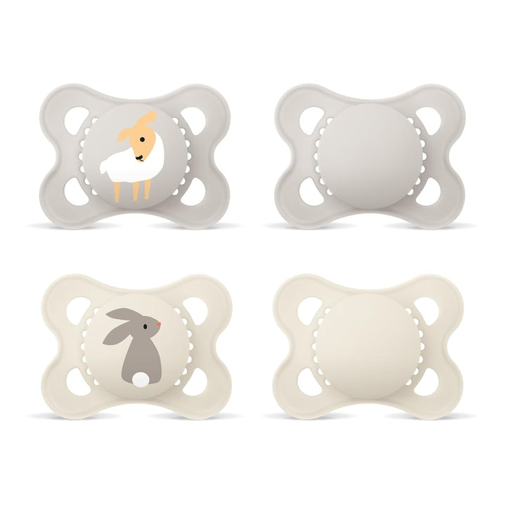 Suzetă MAM Original Night | 0-6 luni | Suzete care strălucesc în întuneric pentru nou-născuți | Acceptare 94% | Potrivite pentru alăptare | Suzete recomandate de moașe | Silicon SkinSoft | Lalea/Stea | Pachet de 2