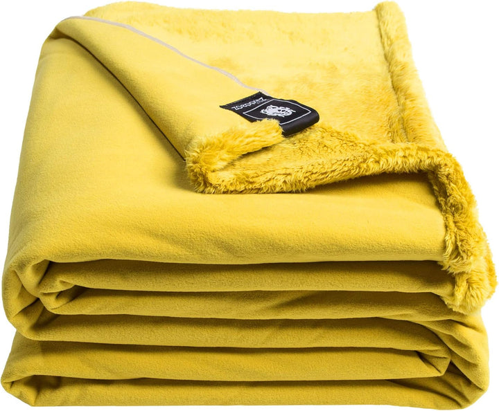 Pătură Reborn Bliss - Pătură confortabilă din blană artificială - Pătură din blană artificială pufoasă și luxoasă cu spate neted - 140X190 Cm - 310 Rose - De "Zoeppritz since 1828" Paturi si Cuverturi 'zoeppritz since 1828' 160 Curry 140X190Cm