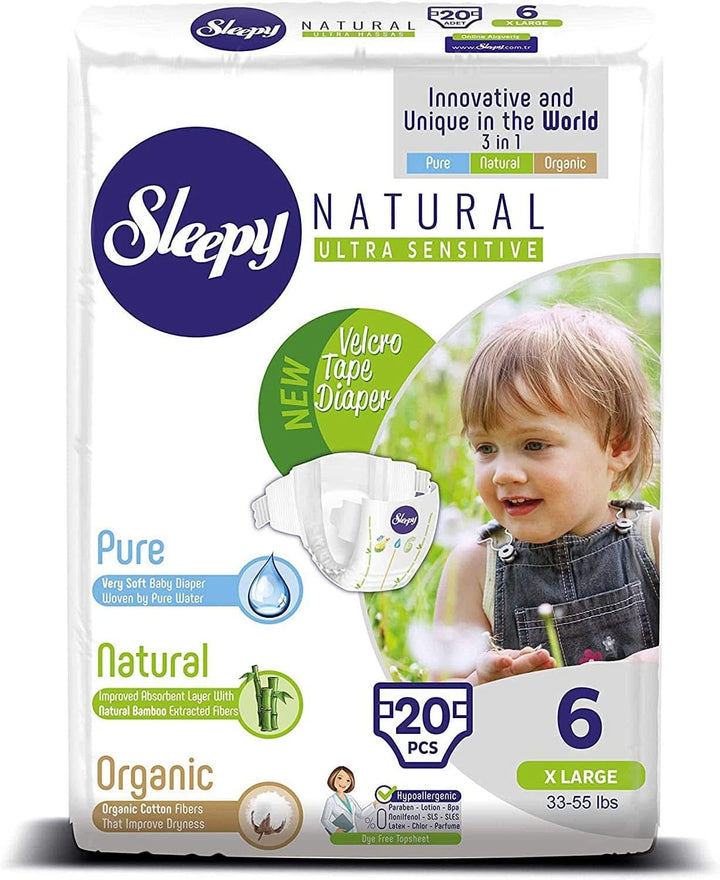 SOHO, Scutece pentru copii, fabricate din bumbac organic și extract de bambus, confort și senzatie de uscat Mama si Copilul Naty Shop 6