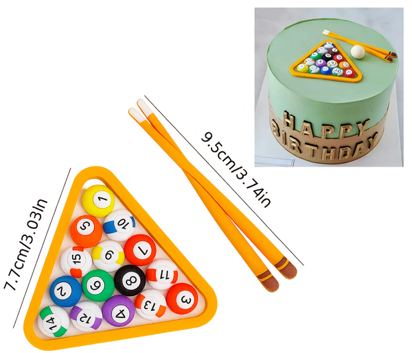 Set decoratiuni necomestibile tort, Biliard