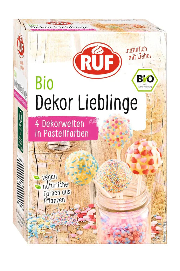 RUF Organic Dekor Lieblinge, 4 varietăți de decorațiuni de copt