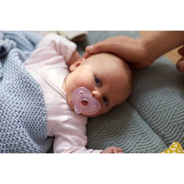 Philips AVENT Soothie – suzetă fără BPA pentru bebeluși cu vârsta cuprinsă între 0 și 6 luni, roz/roz deschis (model SCF099/22)