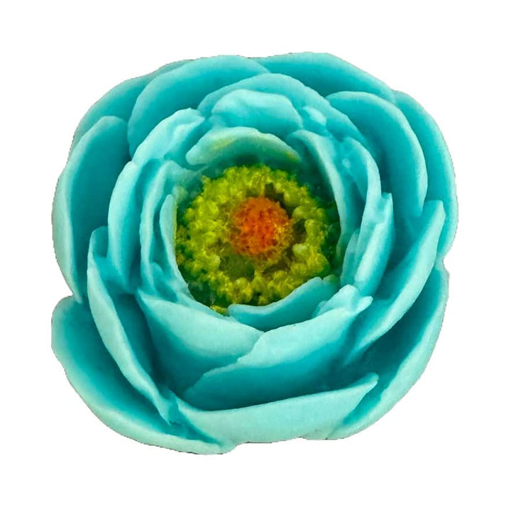 Decoratiune comestibila din zahar, Bujor bleu Decoratiuni din Pasta de Zahar Nati Shop