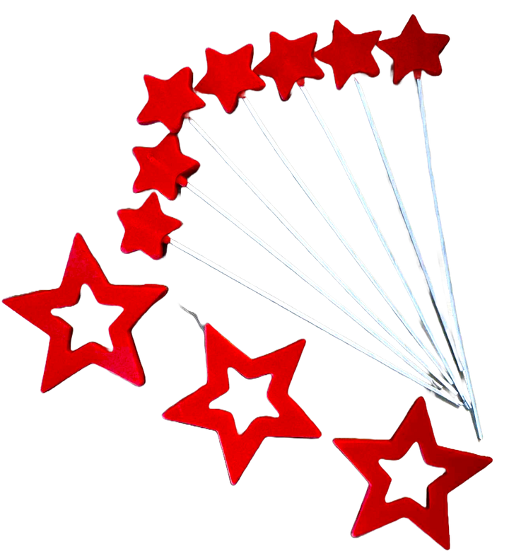 Set 10 decoratiuni comestibile din pasta de zahar, stelute Decoratiuni din Pasta de Zahar Nati Shop