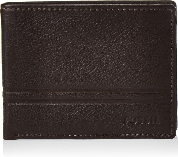 Fossil bărbați Wilder Flip Id Bifold călătorie accesorii Bi-Fold Wallet Portofel Barbati Naty Shop Wild maro închis O mărime se potrivește tuturor