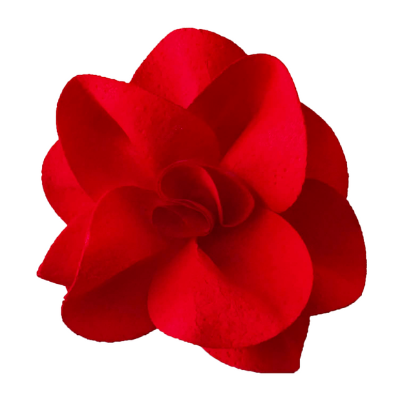 Decoratiune comestibila din vafa, Floare rosie