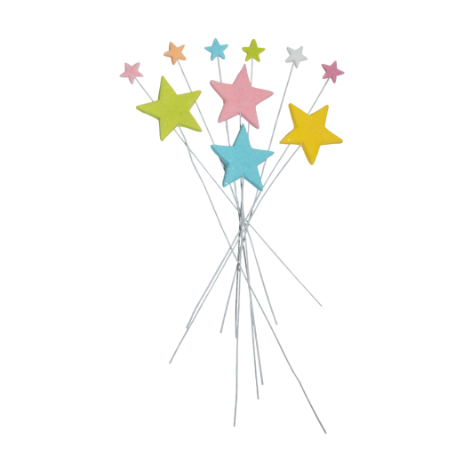 Set 10 decoratiuni comestibile, Stelute