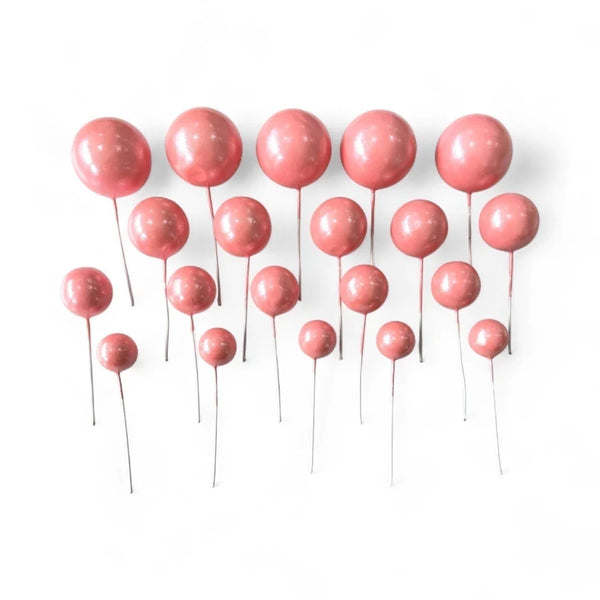 Set 20 sfere necomestibile, sfere roz sidef