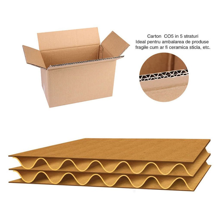 Set 20 cutii carton CO5, CB, 600 x 300 x 250 Cutii ambalare Nati Shop