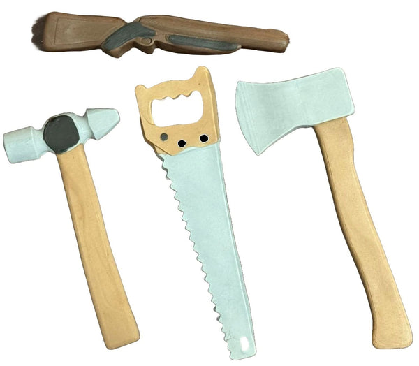 Set 4 decoratiuni comestibile din zahar, Padurar Decoratiuni din Pasta de Zahar Nati Shop