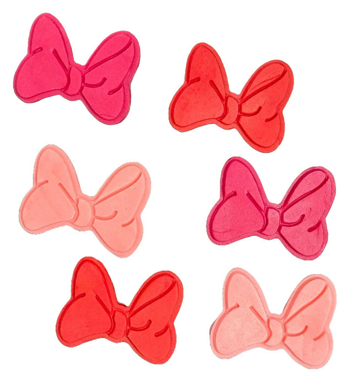 Set 6 decoratiuni comestibile din zahar, Fundite Minnie Mouse Decoratiuni din Pasta de Zahar Nati Shop